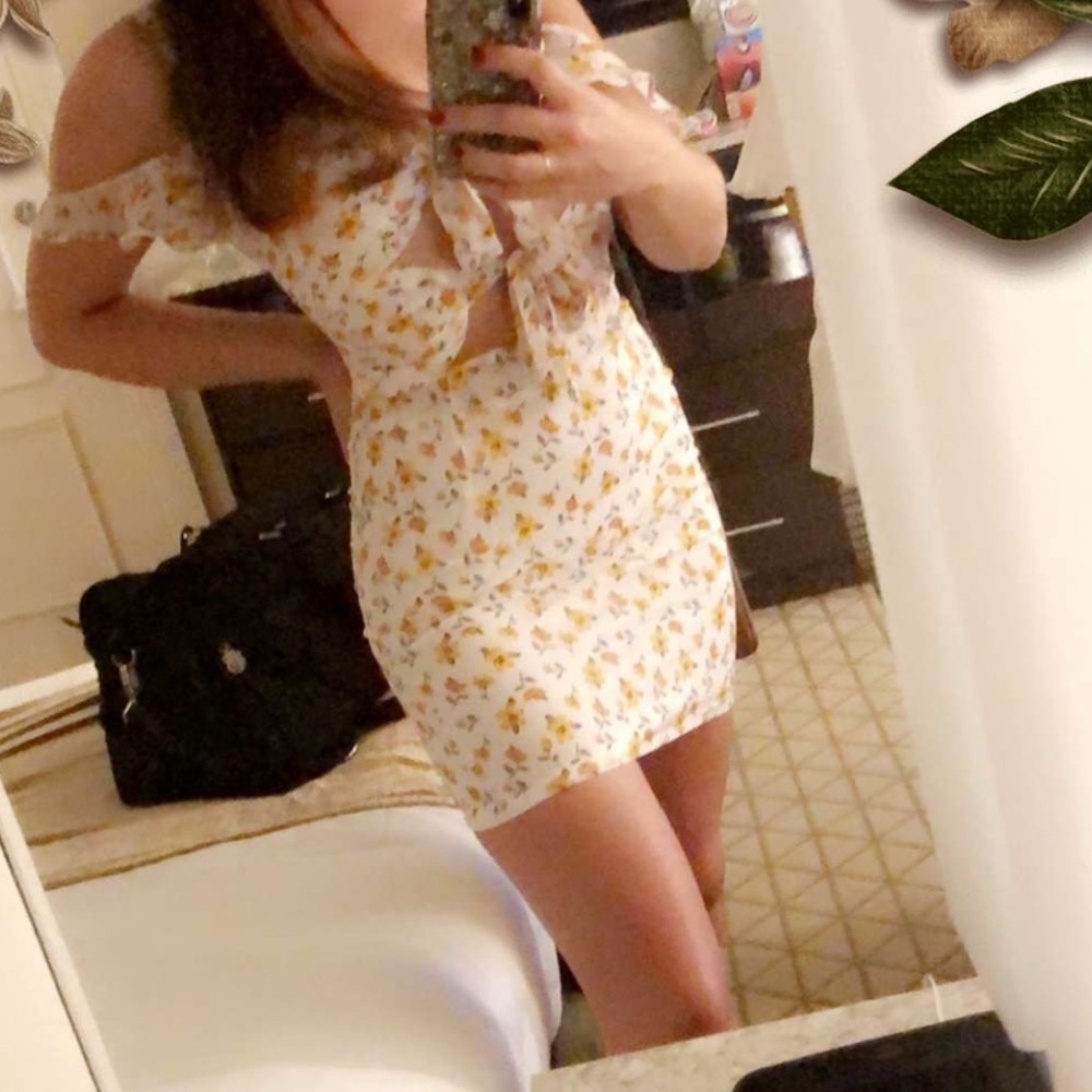 White floral Nasty Gal mini